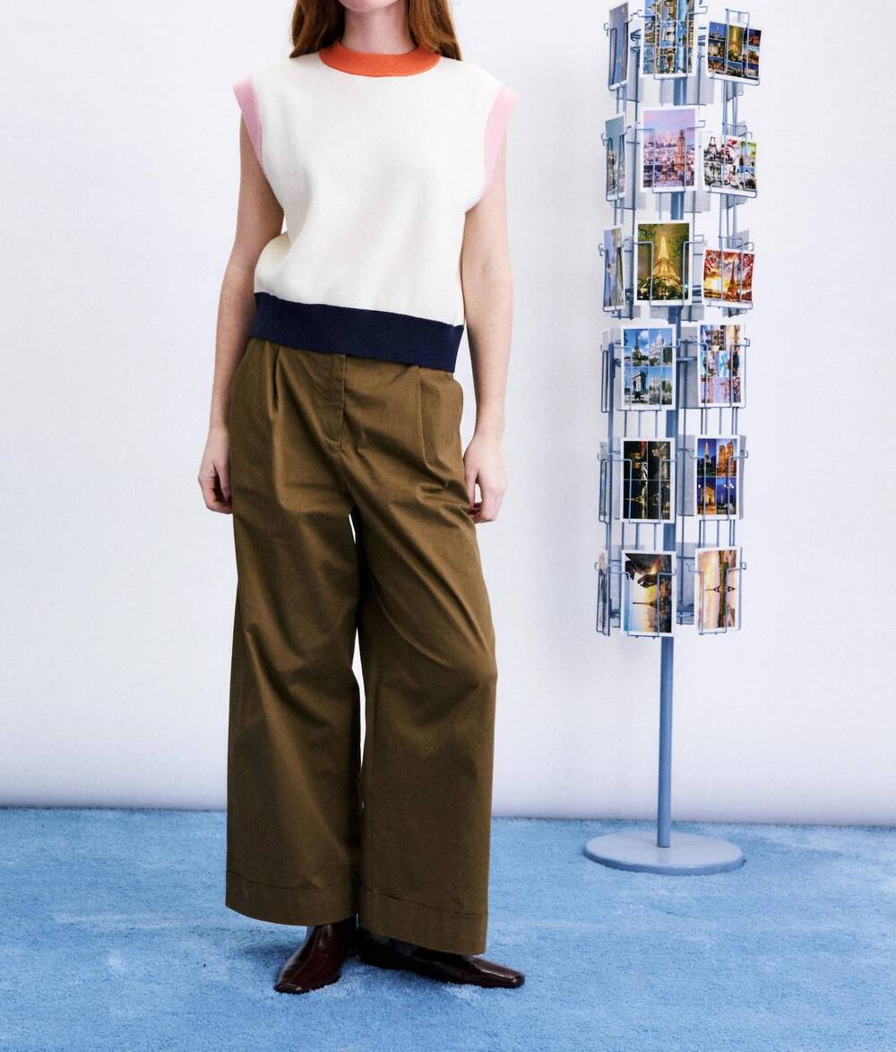 NEW FRNCH norfolk trouser pants in olive